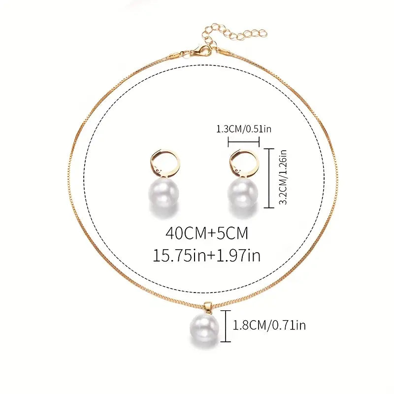 Parure Bijoux Perle Grâce Dorée | Or