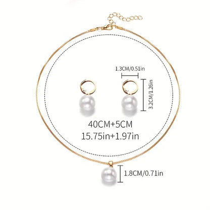 Parure Bijoux Perle Grâce Dorée | Or