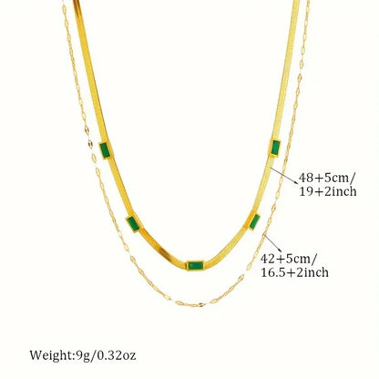 Collier Rétro Double Rang Gemme Sorella | Or