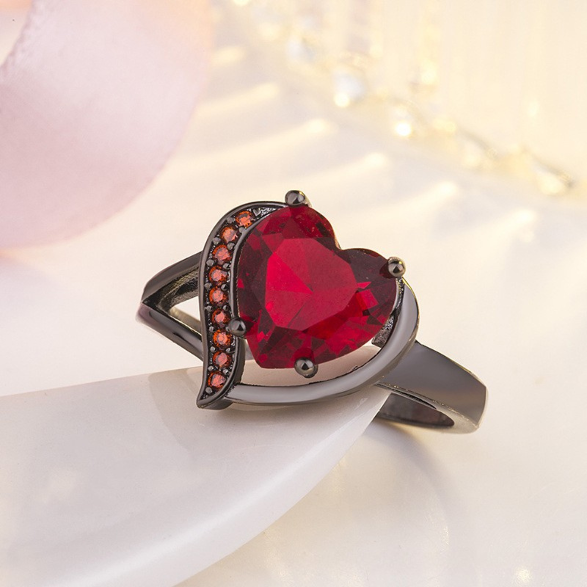 Bague Calindra Rosethorne | Finition Noire