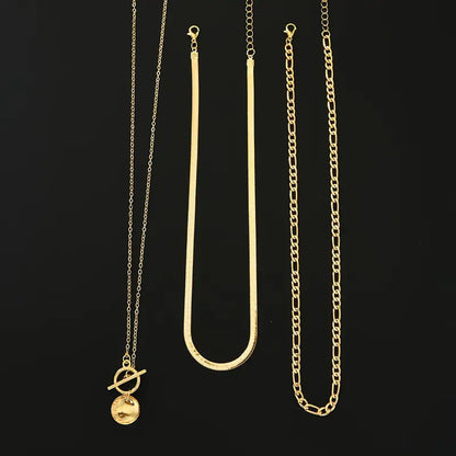 Collier Multicouches Pièce Texturée Savira | Or