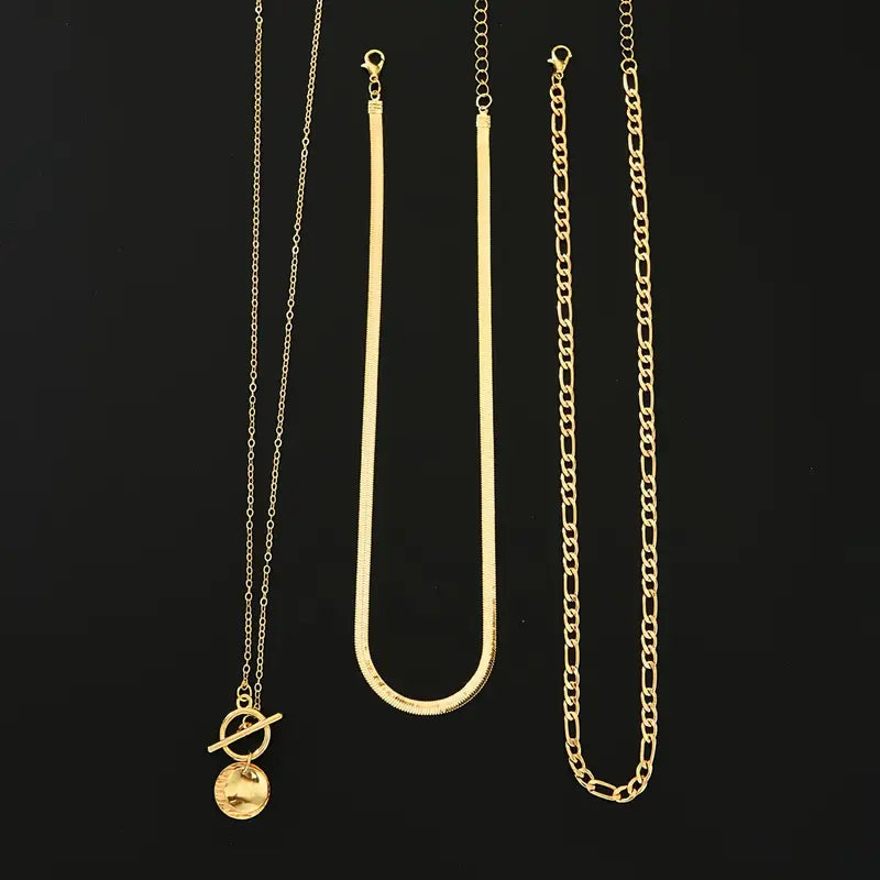 Collier Multicouches Pièce Texturée Savira | Or