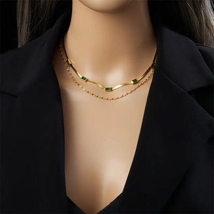 Collier Rétro Double Rang Gemme Sorella | Or