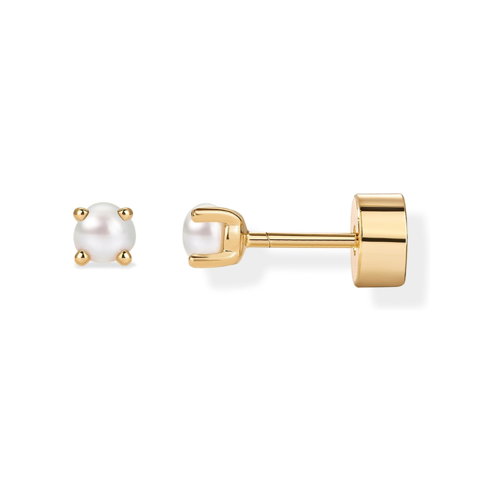 Boucles d'Oreilles Clou Perle Délicate | Or
