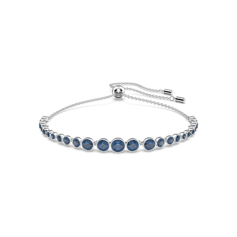 Bracelet Tennis Saphir Taille Ronde | Or Blanc