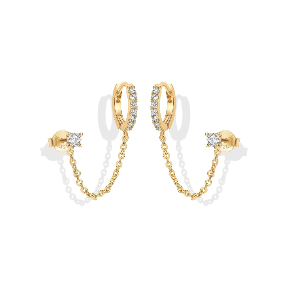 Boucles d'Oreilles Chaîne Adella | Or
