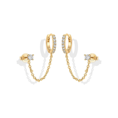 Boucles d'Oreilles Chaîne Adella | Or