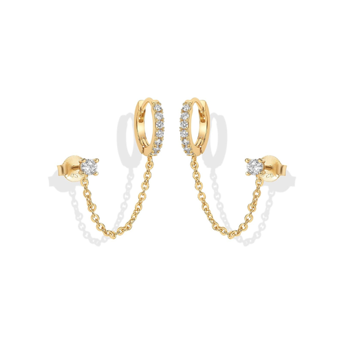 Boucles d'Oreilles Chaîne Adella | Or