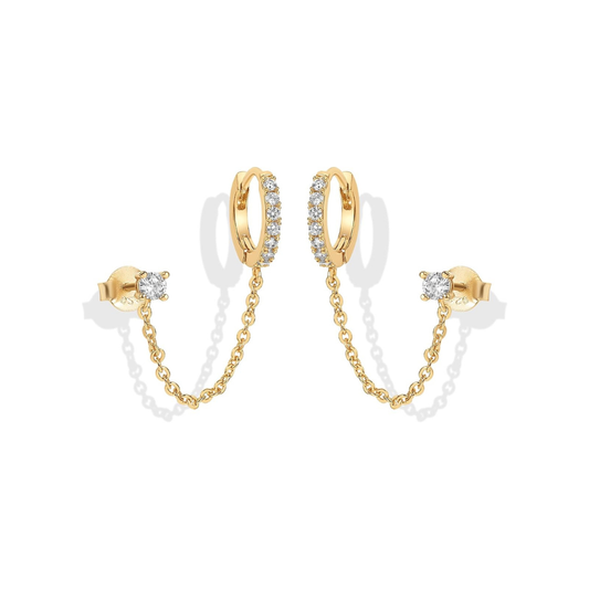 Boucles d'Oreilles Chaîne Adella | Or