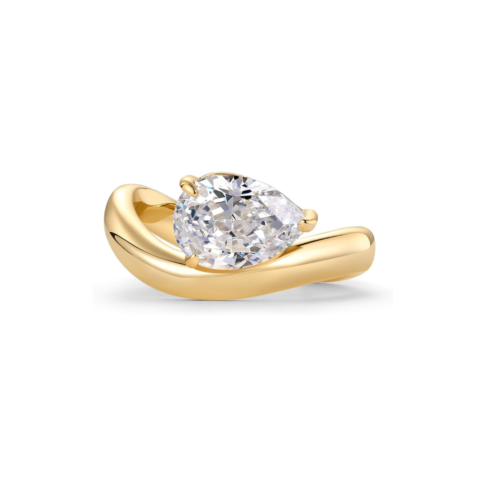 Bague Anneau Promesse Ondulée | Or