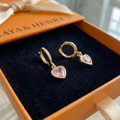 Boucles d'Oreilles Pendantes Breloque Cupidon | Or