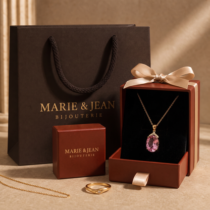 Collier Ovale Impérial Rose Poudré | Or