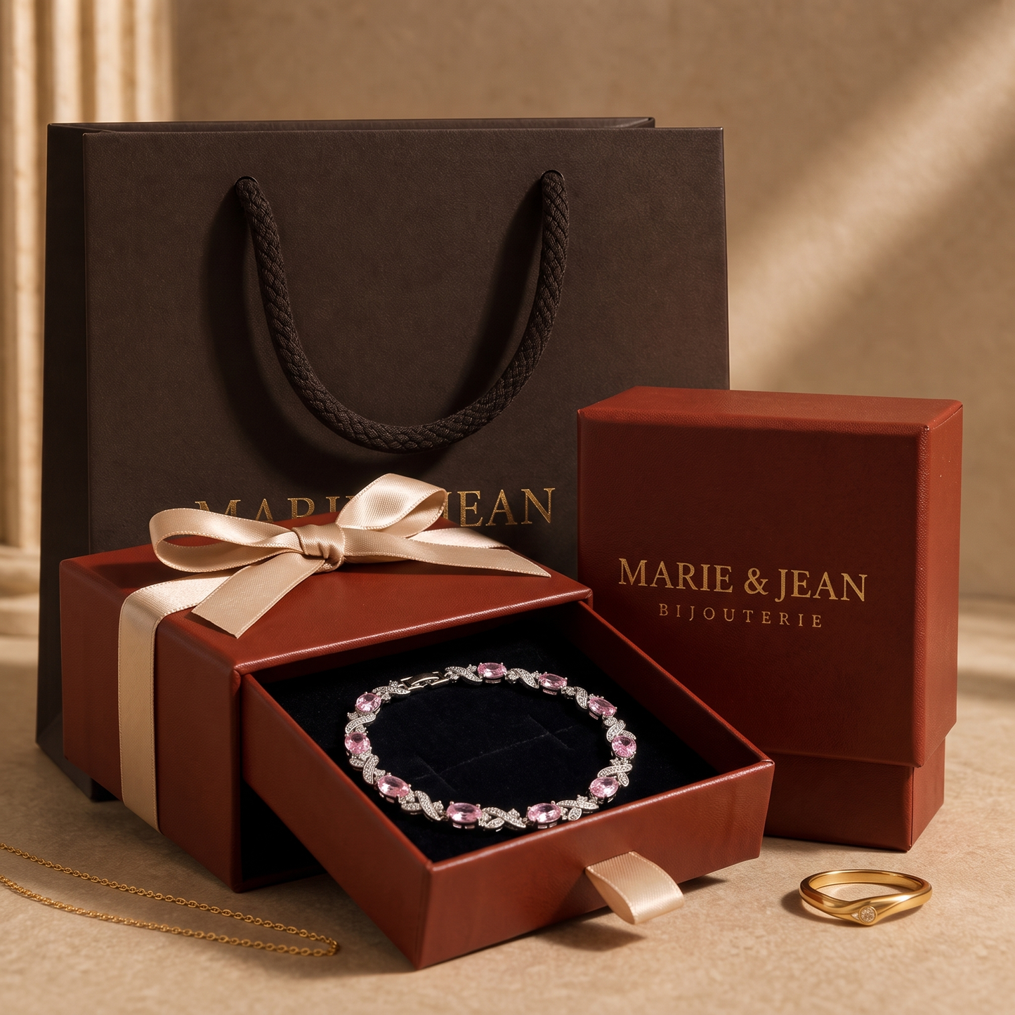 Bracelet Giada Rosalyth | Or Blanc