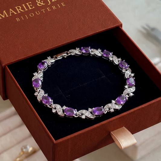 Bracelet Giada Valethyst | Or Blanc