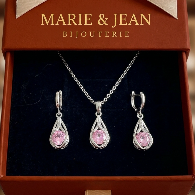 Parure Bijoux Rosalith Lumen Torsadée | Or Blanc
