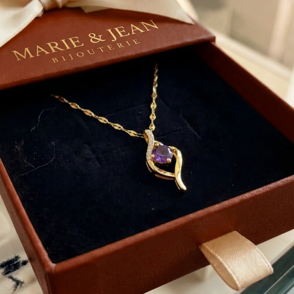 Collier Tourbillon Vespera Violet Améthyste | Or