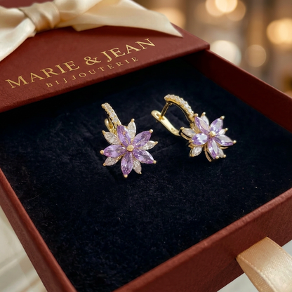 Boucles d'Oreilles Amethelis Flora | Or