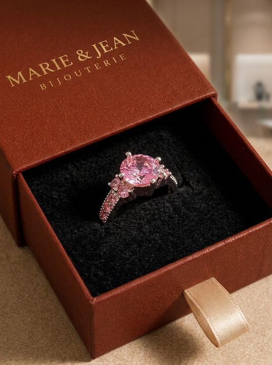 Bague Rosette Celia | Or Blanc