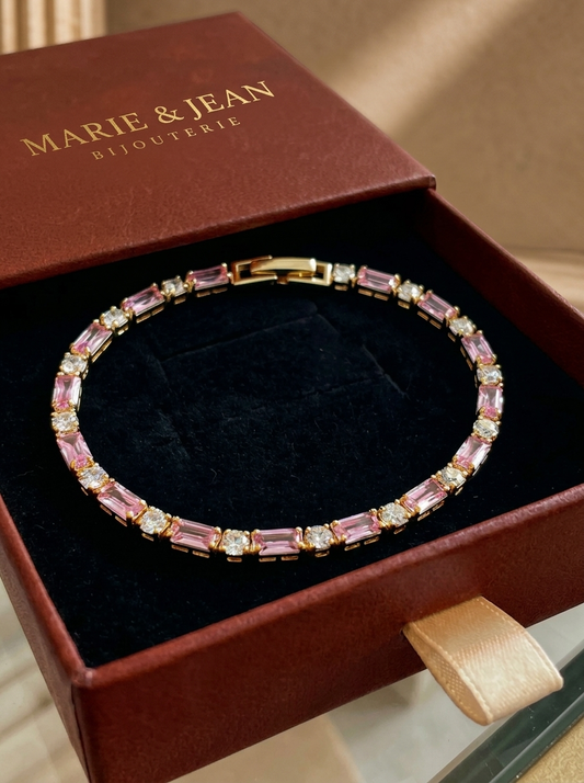 Bracelet Tennis Étincelle Pivoine | Or