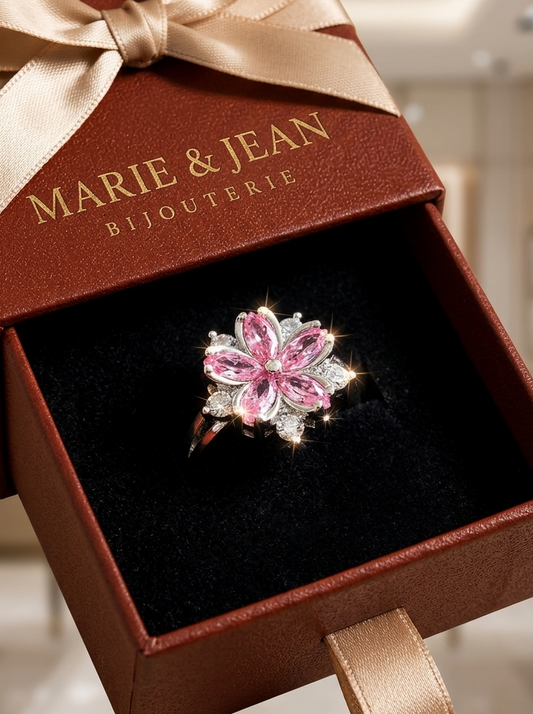 Bague Fleur de Cerisier | Or Blanc