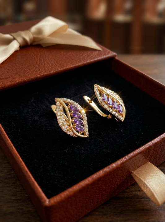 Boucles d'Oreilles Isola Lilavere | Or Rose