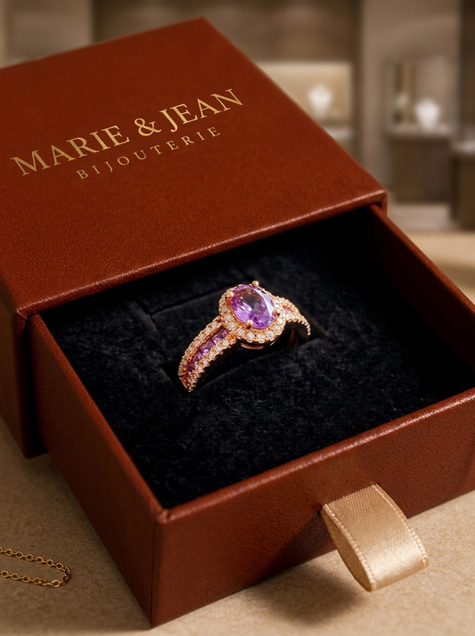 Bague Violet Lumina Odelia | Or Rose