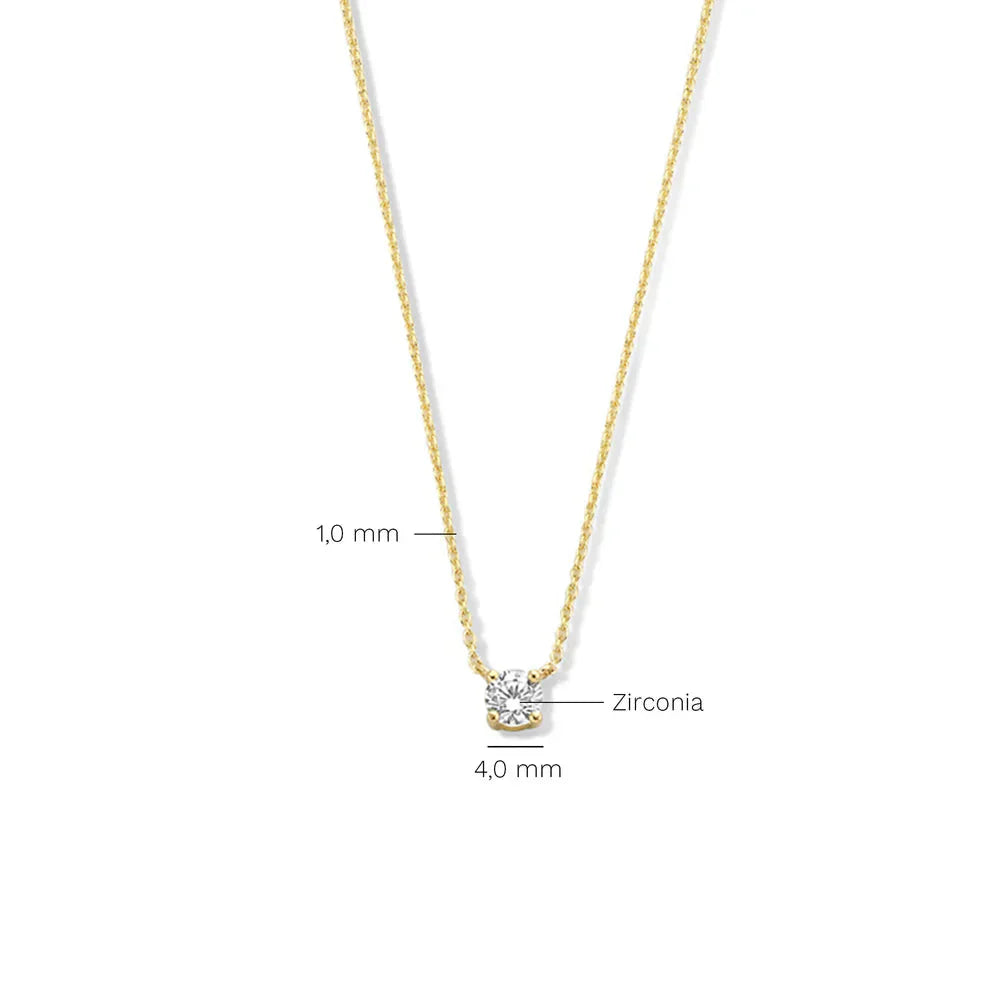 Collier Pierre Moissanite Cléa | Or
