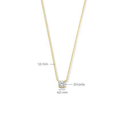Collier Pierre Moissanite Cléa | Or