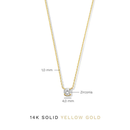 Collier Pierre Moissanite Cléa | Or