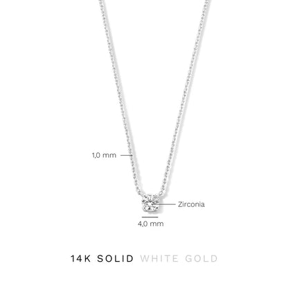 Collier Pierre Cléa | Or Blanc