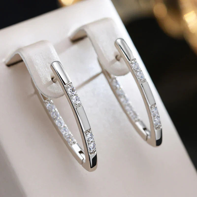 Boucles d'Oreilles Zircone Exquises | Or