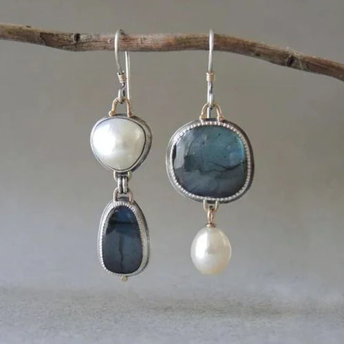Boucles d'Oreilles Céleste Vintage | Or Blanc