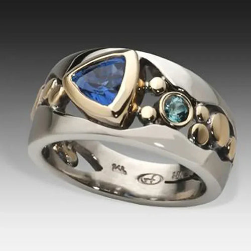 Bague Pierre Glacée Antique | Or Blanc
