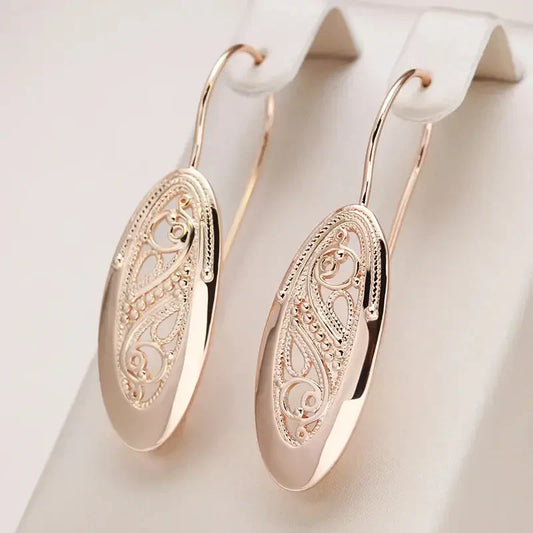 Boucles d'Oreilles Gouttes Dorées Scintillantes | Or