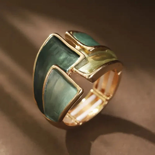 Bague Feuille Dorée Brillante | Or