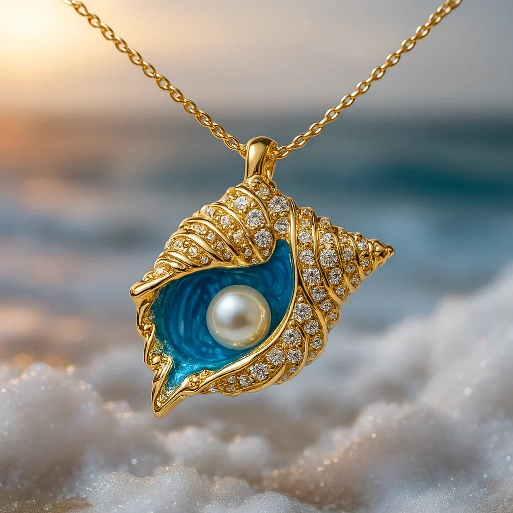 Collier Perle Coquillage Radieux | Or