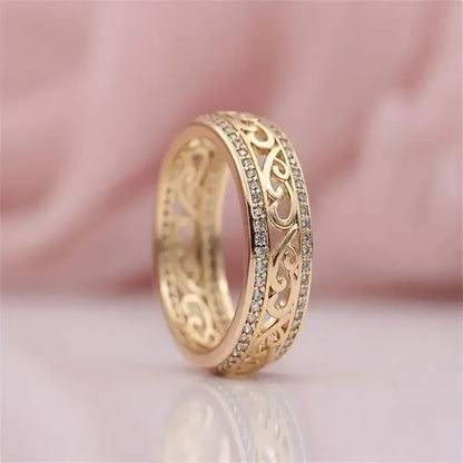 Bague Creuse Dorée Brillante | Or