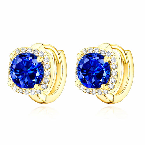 Boucles d'Oreilles Saphir Nadine | Or