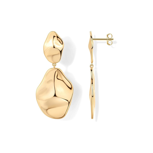 Boucles d'Oreilles Ondulation Vague | Or